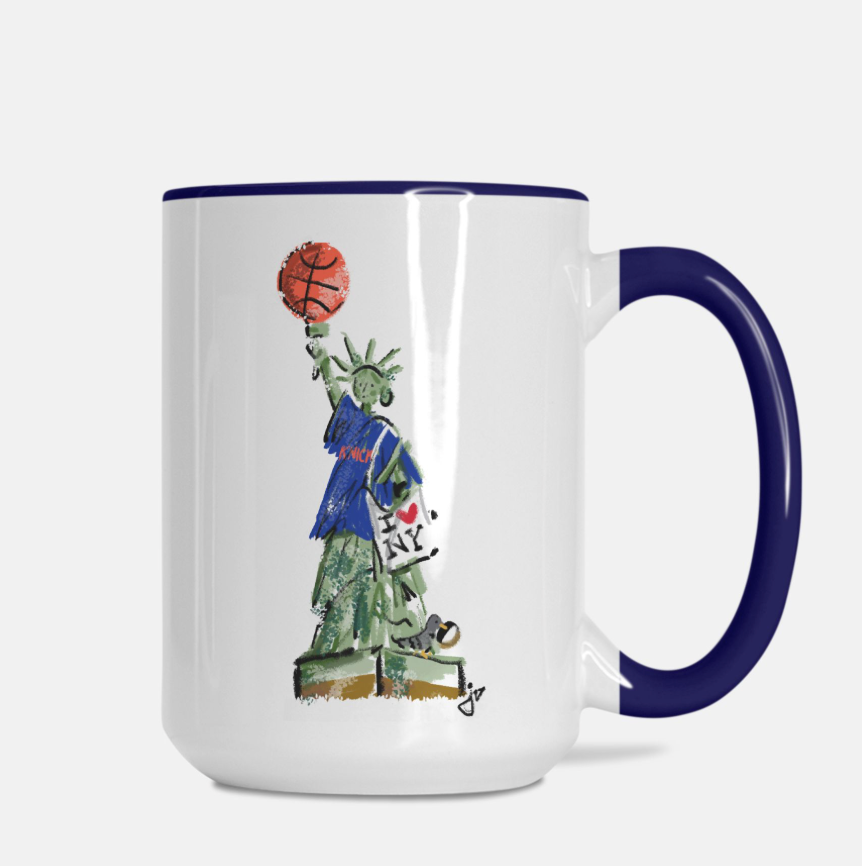 Lady Liberty Knicks NYC Mugs