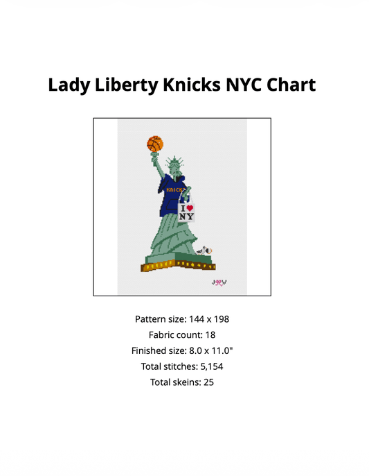 Lady Liberty New York Knicks Digital Chart (PDF)