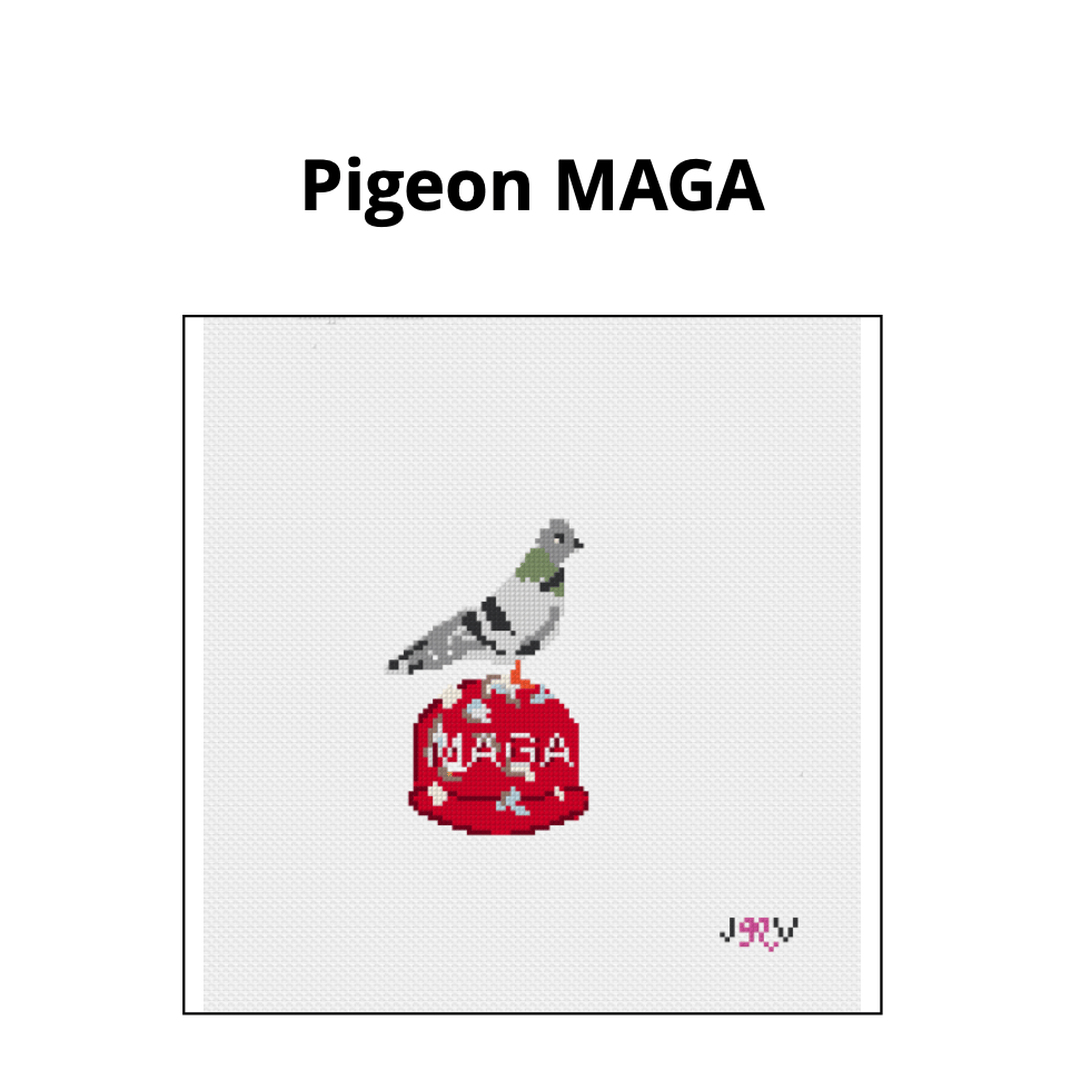 Pigeon MAGA Needlepoint Chart (Digital PDF)