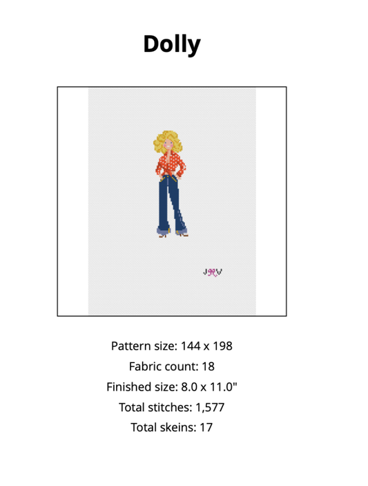 Dolly Parton Digital Needlepoint Chart