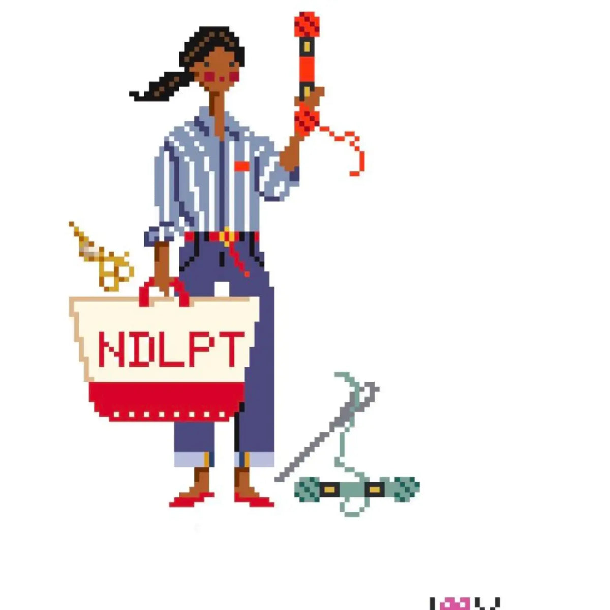 JV274-276 Needlepoint Girl Needlepoint Canvas