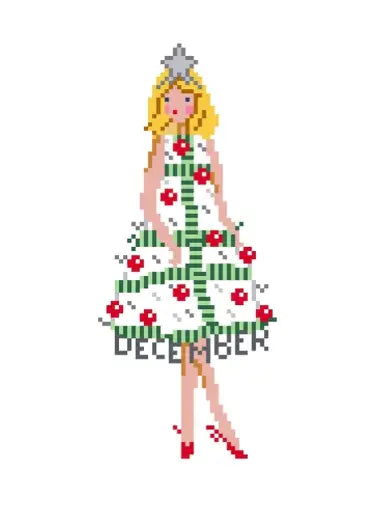 JV195 - Girl For All Seasons Needlepoint Canvas