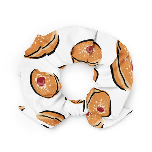 Jelly Donut Hanukkah Scrunchie