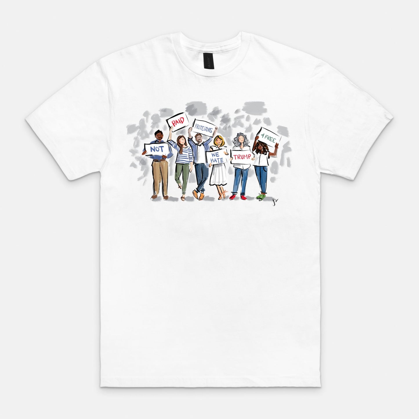Protest Trump For Free Unisex Soft-style T-Shirt