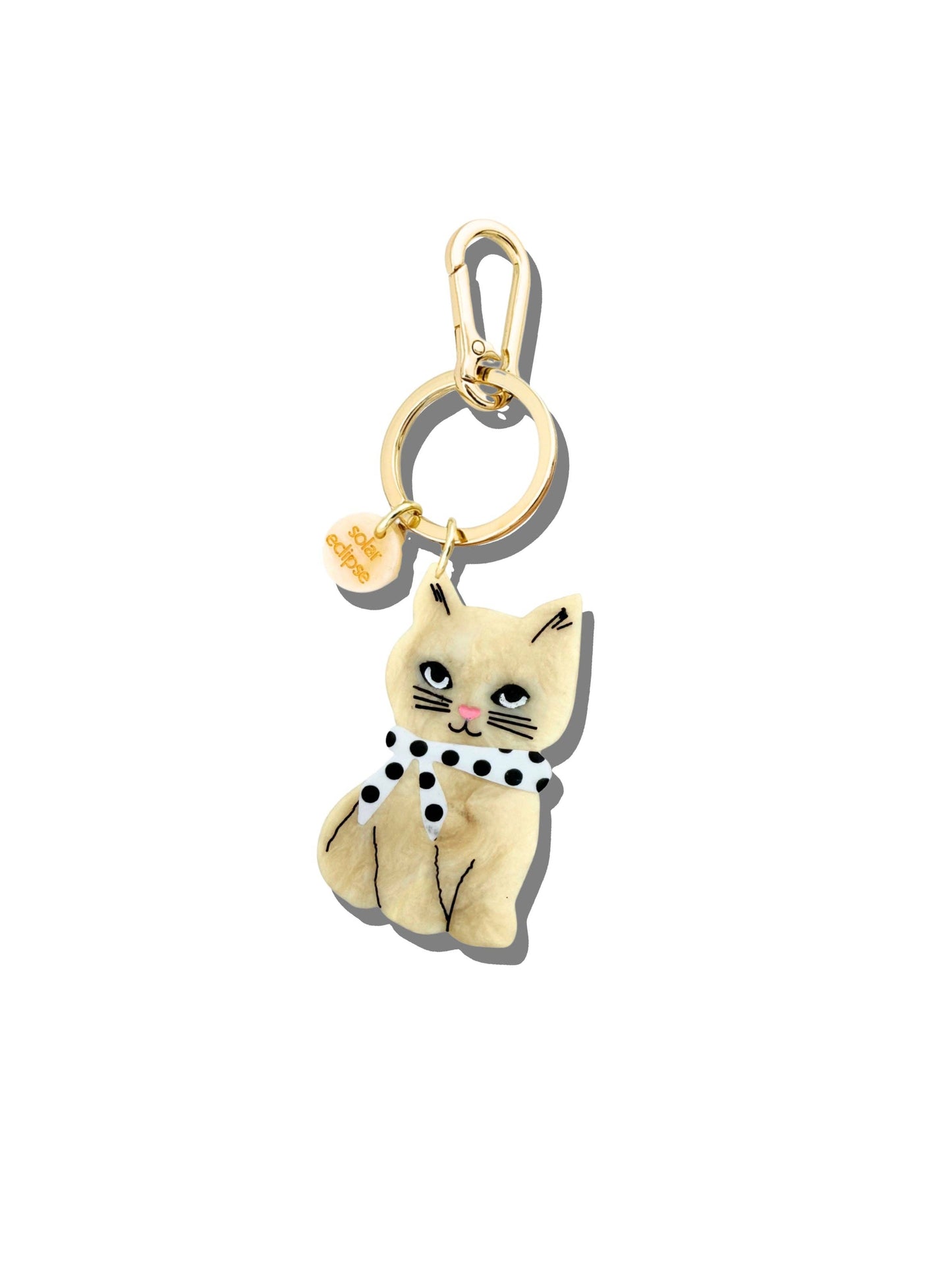 Hand-Painted Scarf Kitten Bag Charm + Keychain | Eco-Friendly