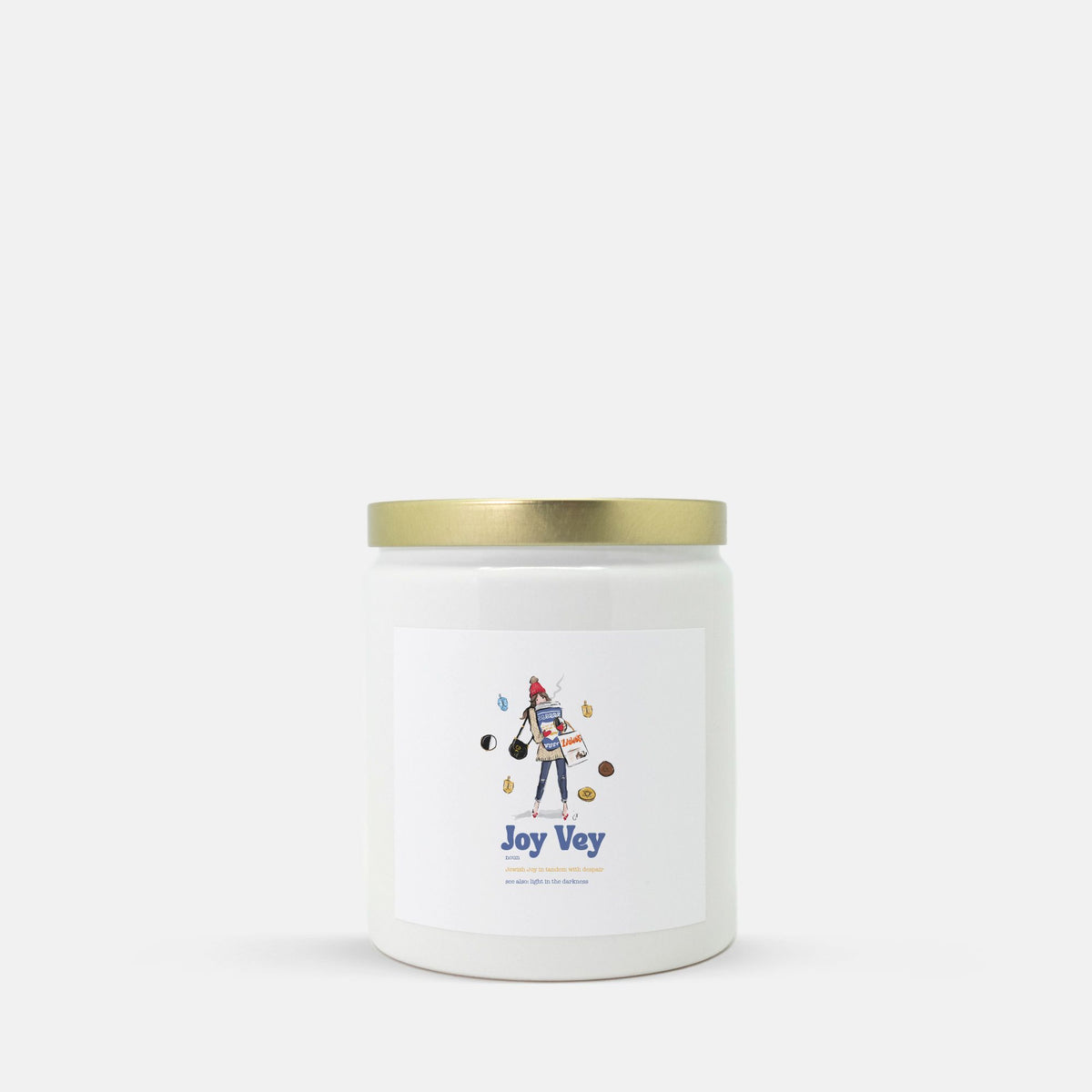 Hanukkah Joy Vey Candle