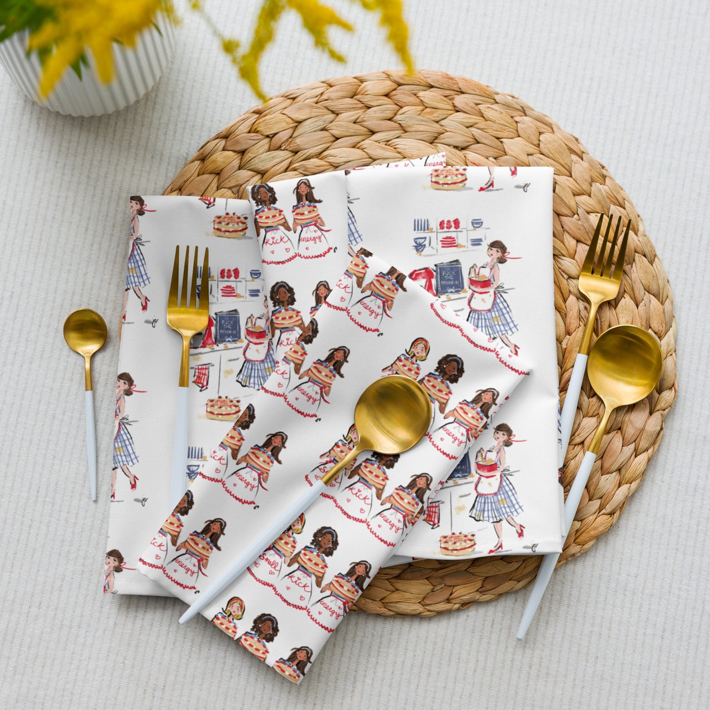 F The Patriarchy Cake Cloth Napkin Set