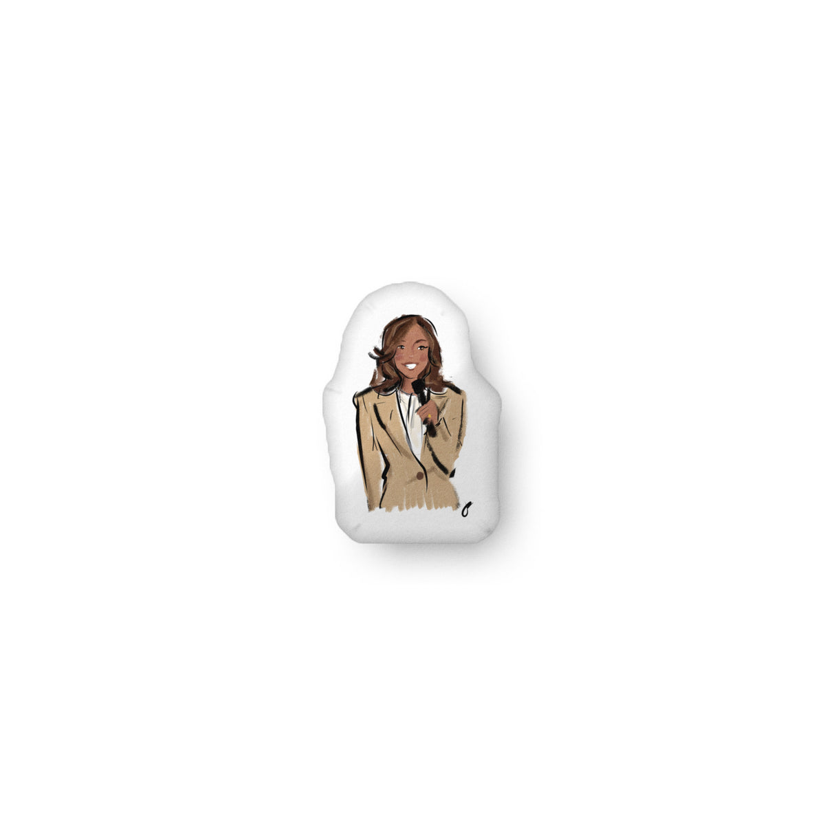 Kamala Harris Tan Suit Pillow Doll