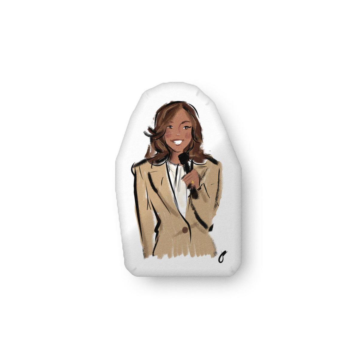 Kamala Harris Tan Suit Pillow Doll