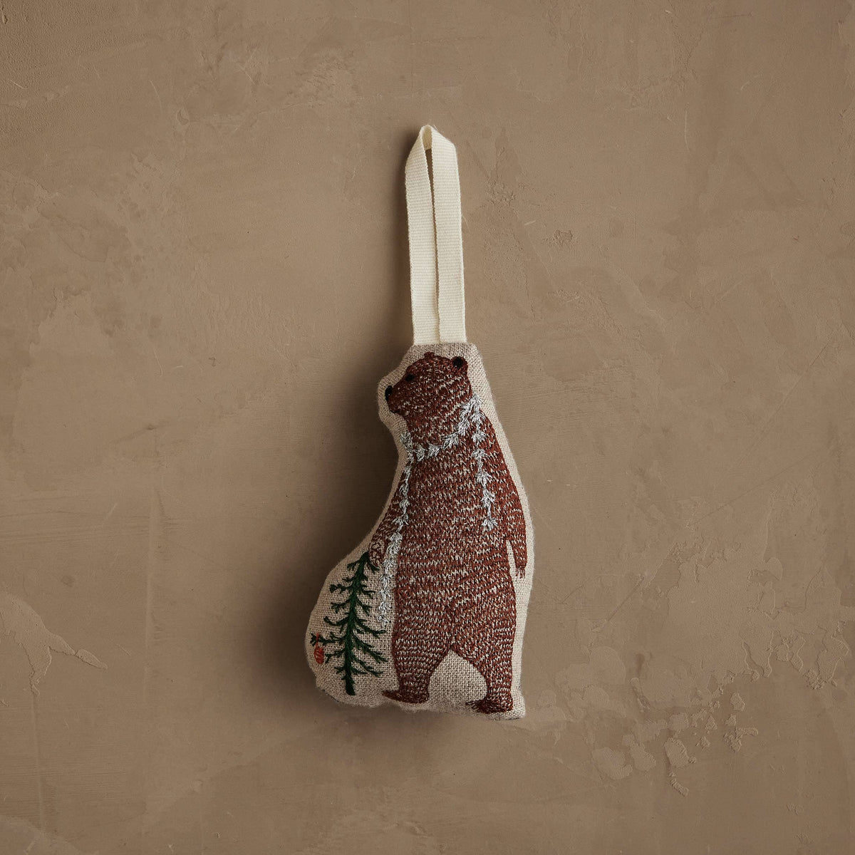 Bear with Tinsel Ornament