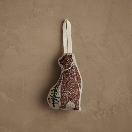 Bear with Tinsel Ornament