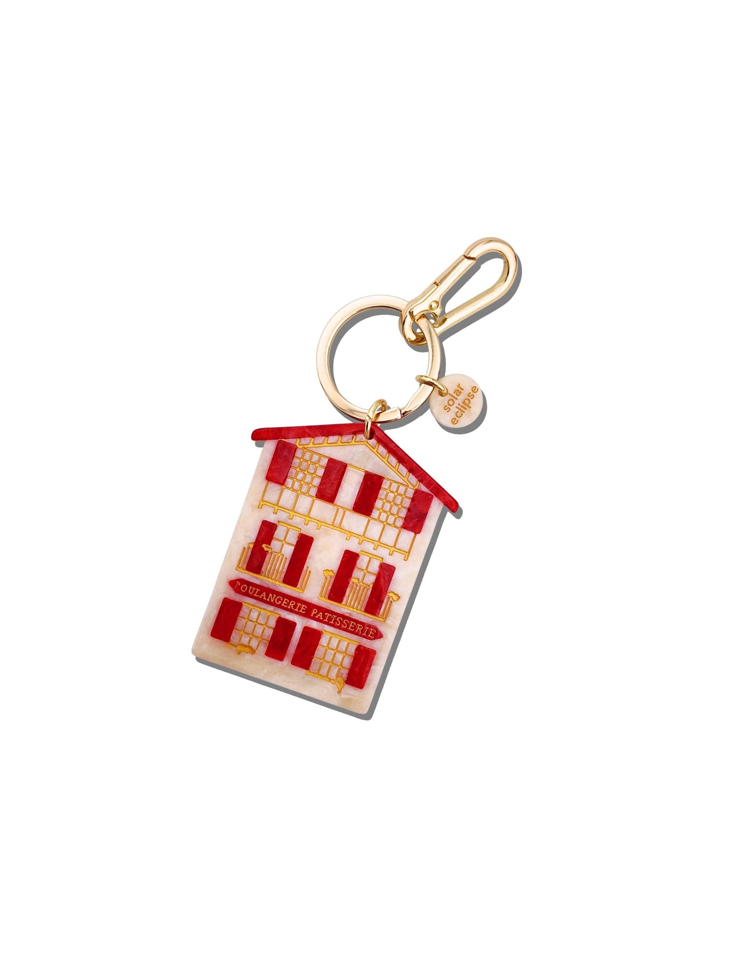 Hand-painted Basque Boulangerie Bag Charm + Keychain | Eco-Friendly