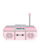 VJV107 - 80's Pink Boombox Needlepoint Canvas