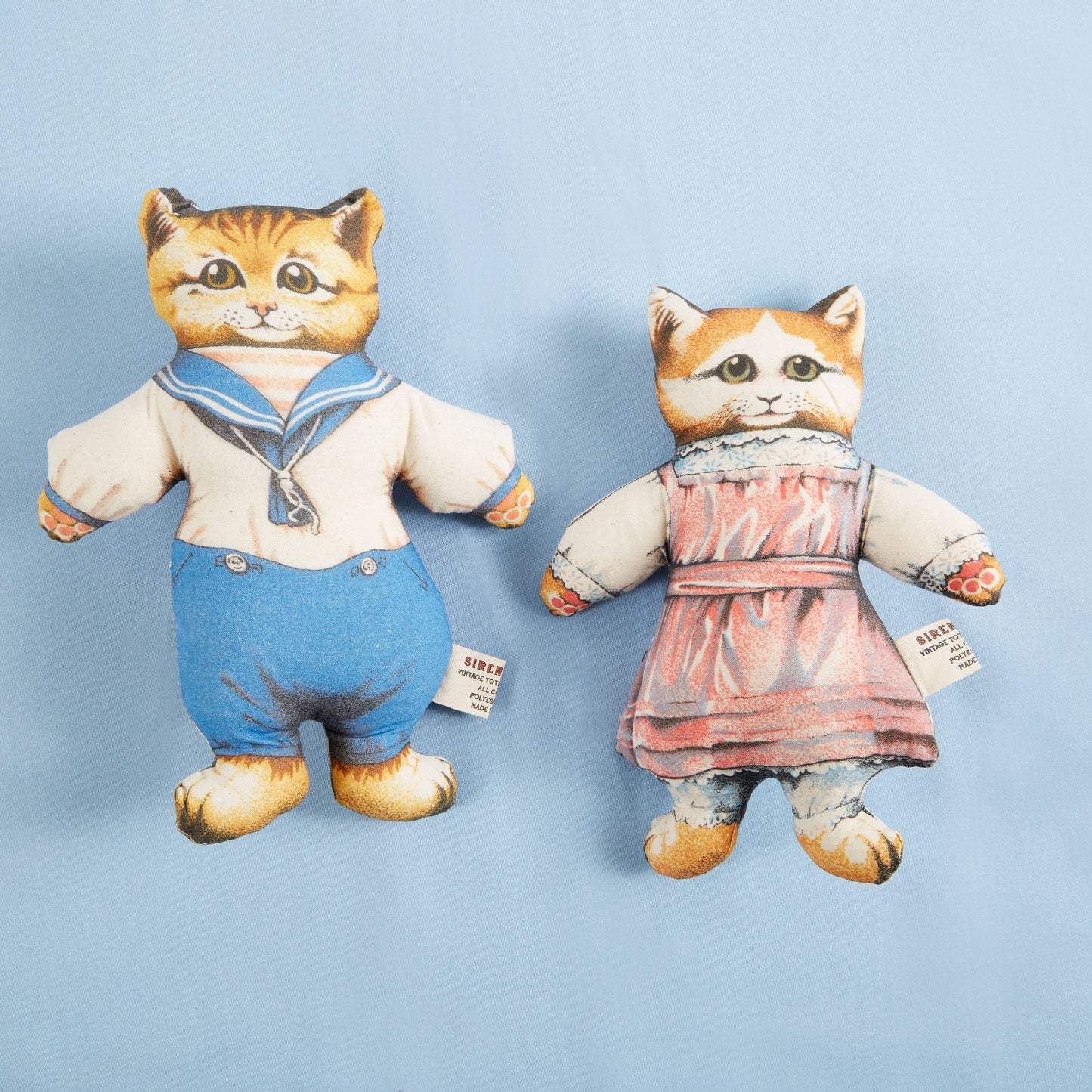Miss Kitty Pillow 10"x6.5" Cotton Vintage Toy Style