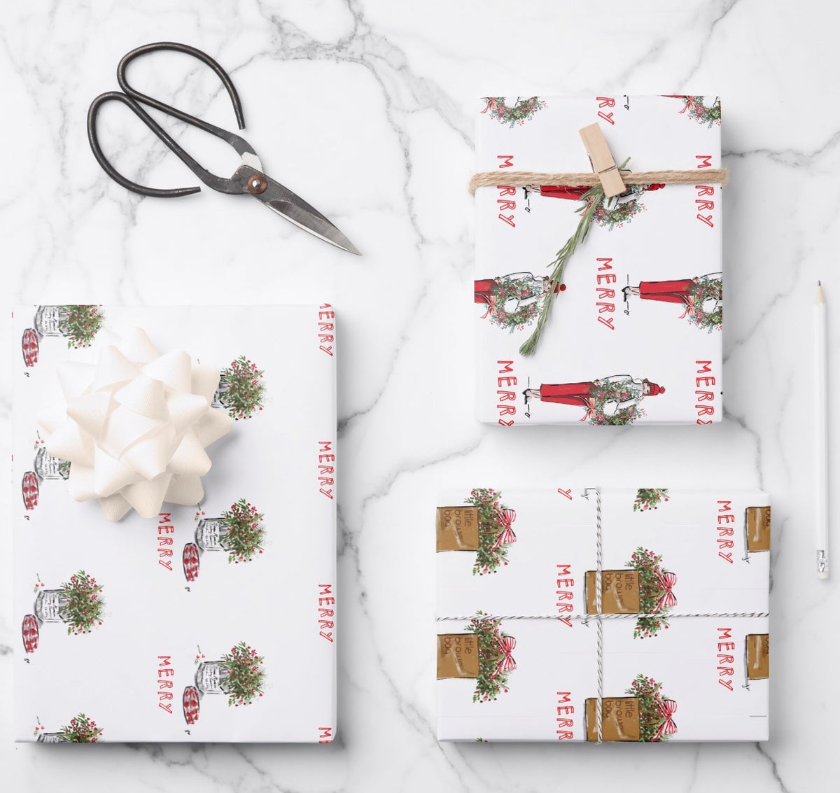 Holiday Trio 2 Gift Wrap Sheets