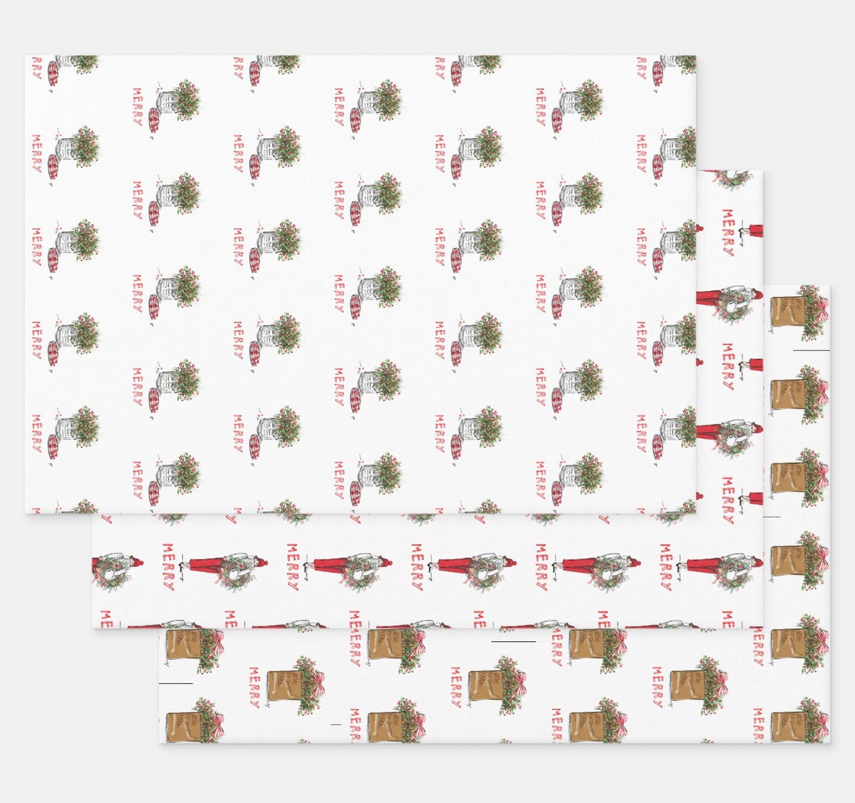 Holiday Trio 2 Gift Wrap Sheets