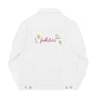 TS Folklore Unisex Embroidered Denim Jacket (White)