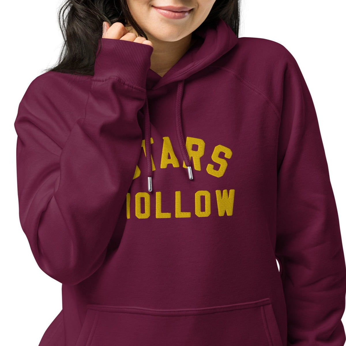 Stars Hallow Unisex Embroidered Raglan hoodie