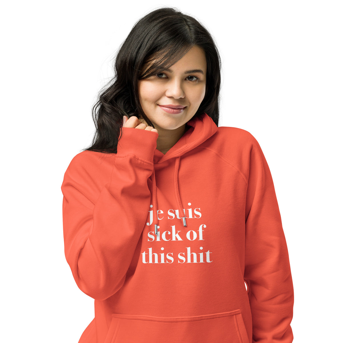 Je Suis Sick of This Sh*t Raglan Hooded Unisex Sweatshirt