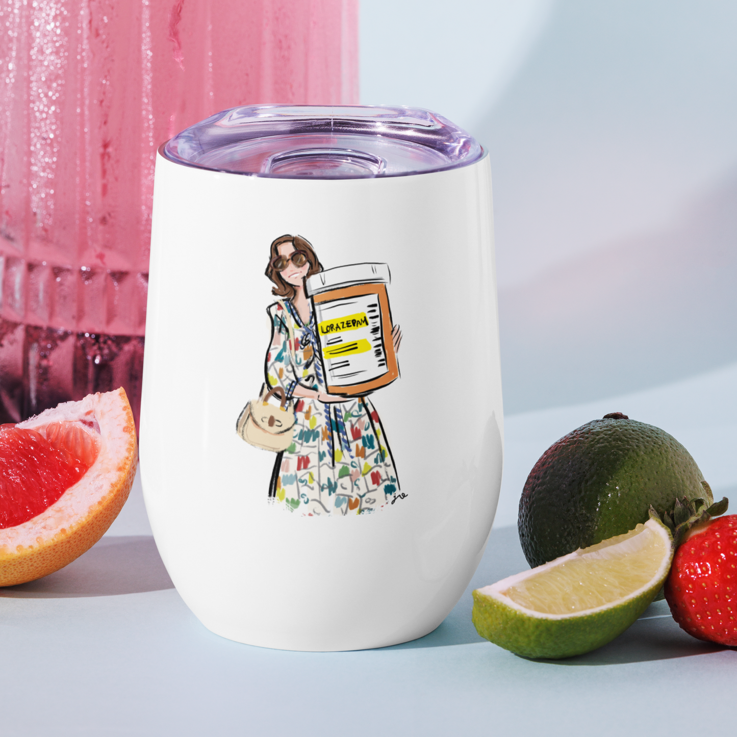 Parker Posey White Lotus Wine Tumbler