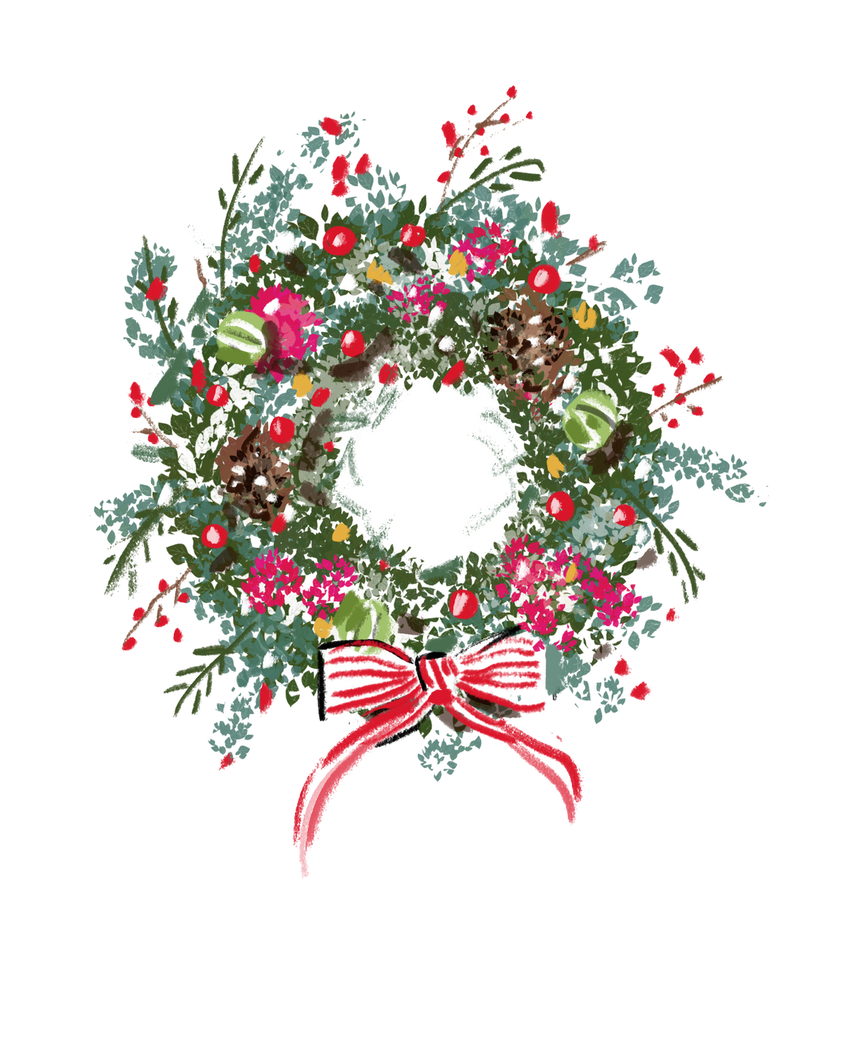 Wreath Holiday Sticker