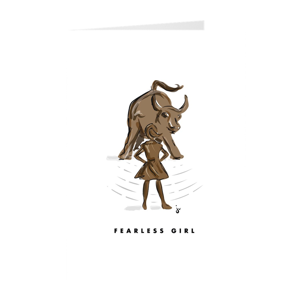 Fearless Girl Greeting Card