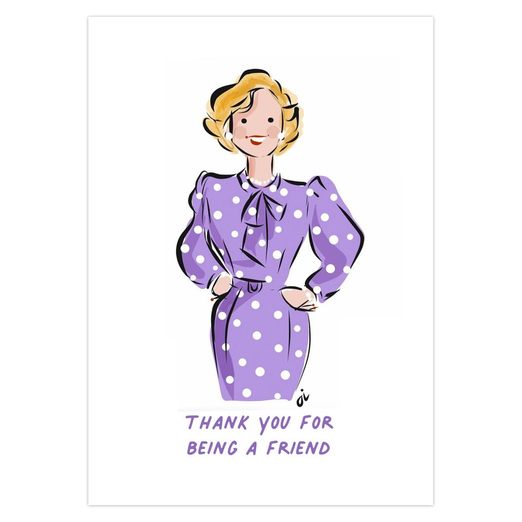 Betty White Thank You Greeting Card