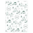 Holiday Toile Green Folded Cards