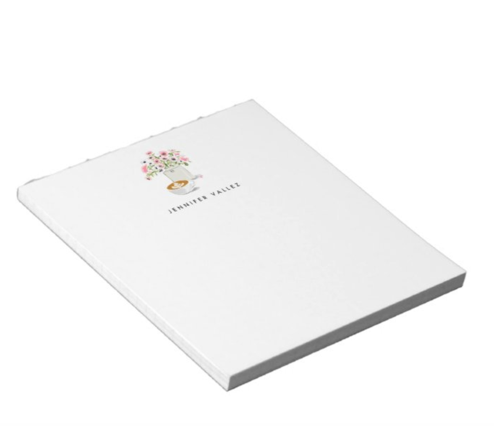 Personalized Floral Notepad