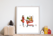 Christmas Shopper Art Print