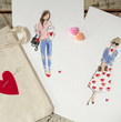 Valentine Girls Art Prints