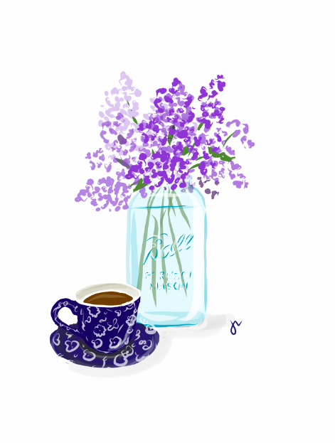 Flowers & Coffee Note Cards