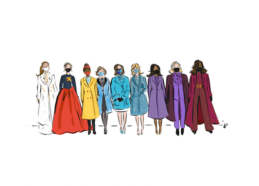 Rainbow Inauguration (9 women) Art Print, Mug, Tote & Tee (sold separately - select from dropdown)