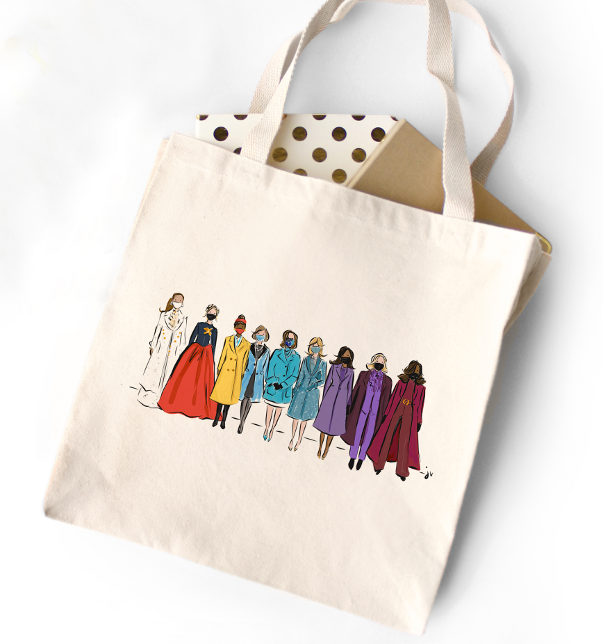 Rainbow Inauguration (9 women) Art Print, Mug, Tote & Tee (sold separately - select from dropdown)