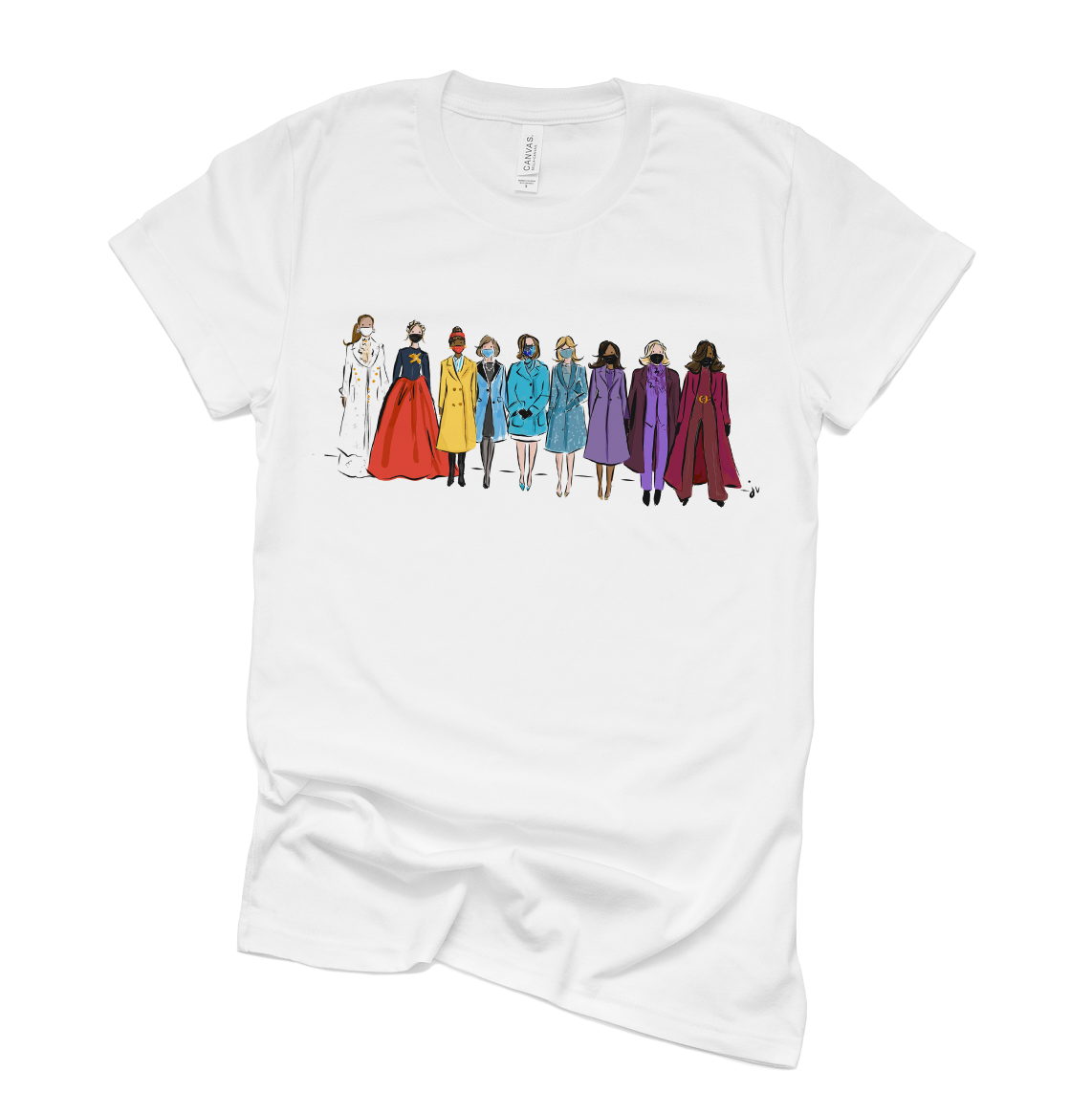 Rainbow Inauguration (9 women) Art Print, Mug, Tote & Tee (sold separately - select from dropdown)