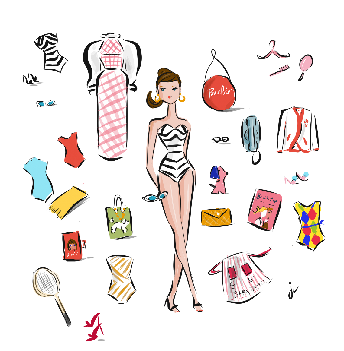 Barbie Love Art Print (8x10")