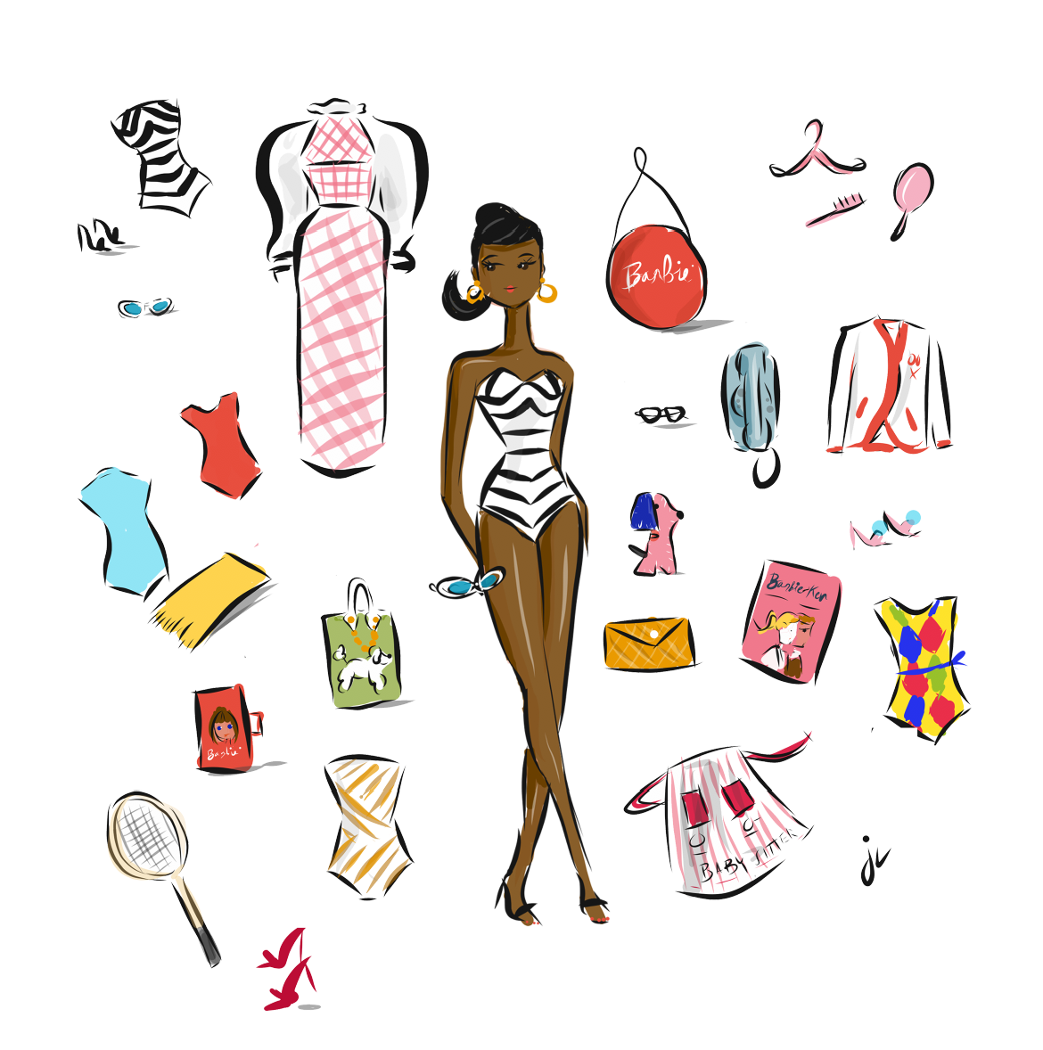 Barbie Love - mug, travel mug tote & cosmetic pouch (sold separately - choose from dropdown)