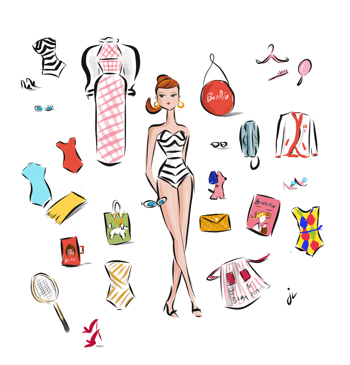Barbie Love - mug, travel mug tote & cosmetic pouch (sold separately - choose from dropdown)