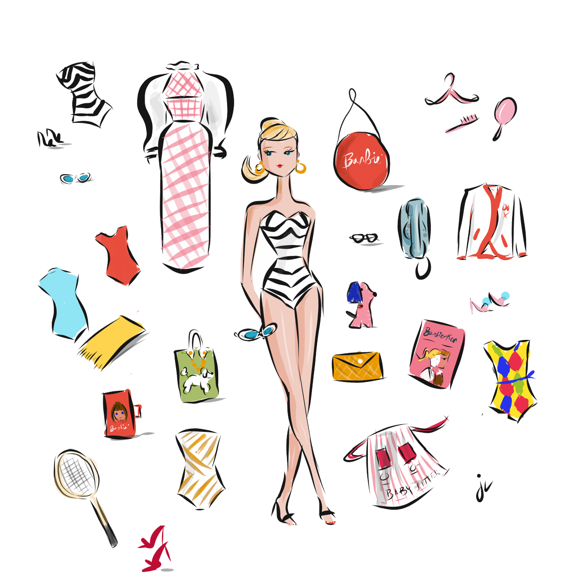 Barbie Love Art Print (8x10")