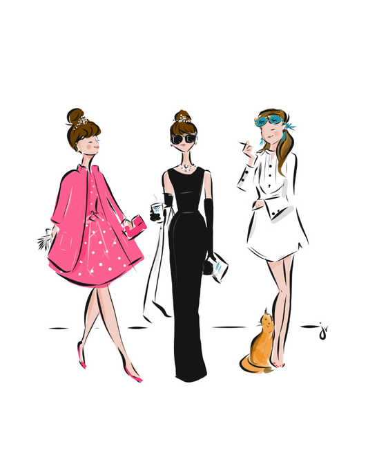 Audrey Hepburn Trio 8x10" Art Print