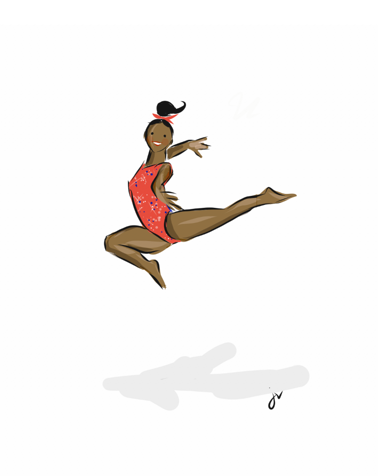 Simone Biles 8x10" Art Print