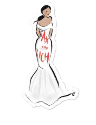AOC Tax The Rich Sticker