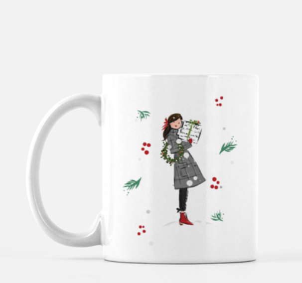 Holiday Girls Ceramic Mug