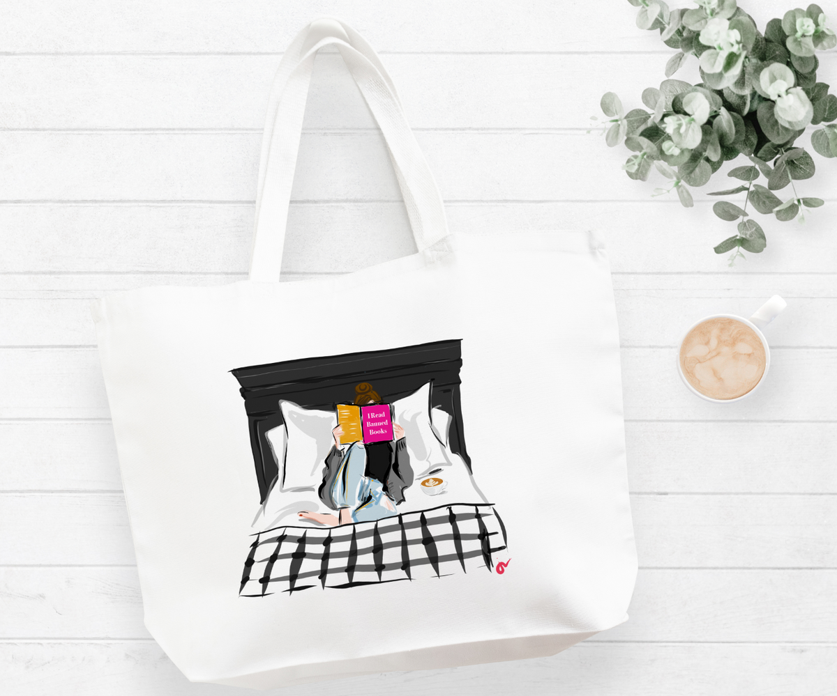 I Read Banned Books Oversized Tote