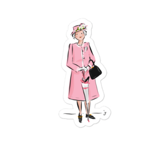 Queen Pink 4" Sticker
