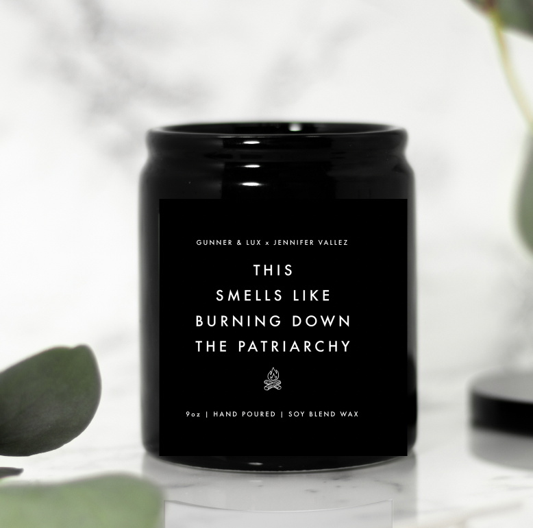 New! Ceramic Gunner & Lux Collab - Burn Down The Patriarchy Candle
