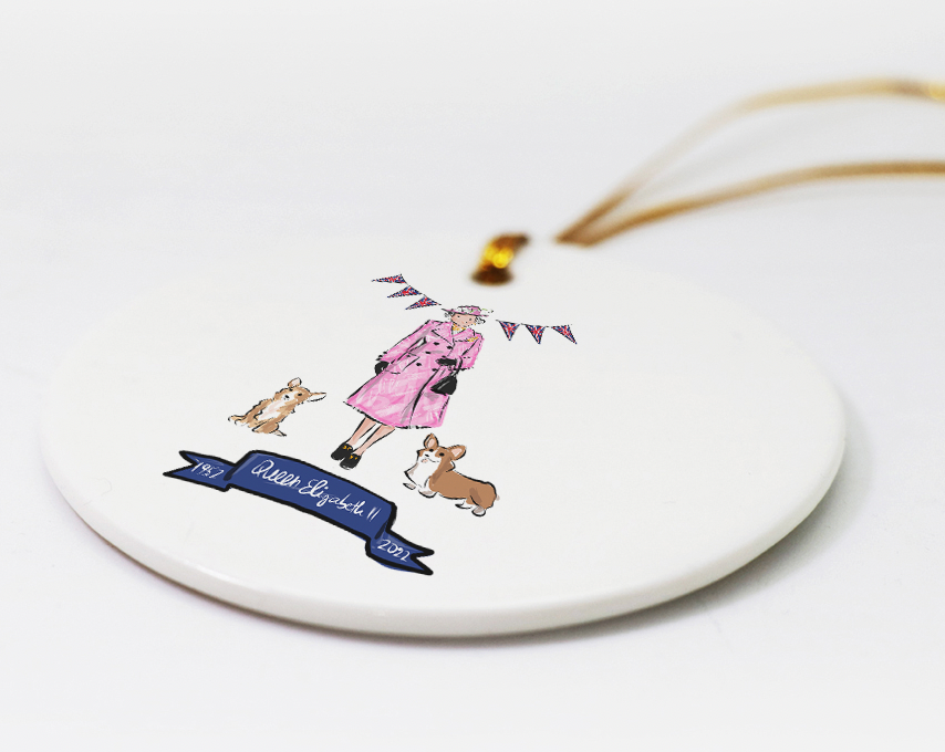 Jubilee Ceramic Two-Sided Ornament