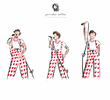 Harry Styles Heart Overalls Stickers