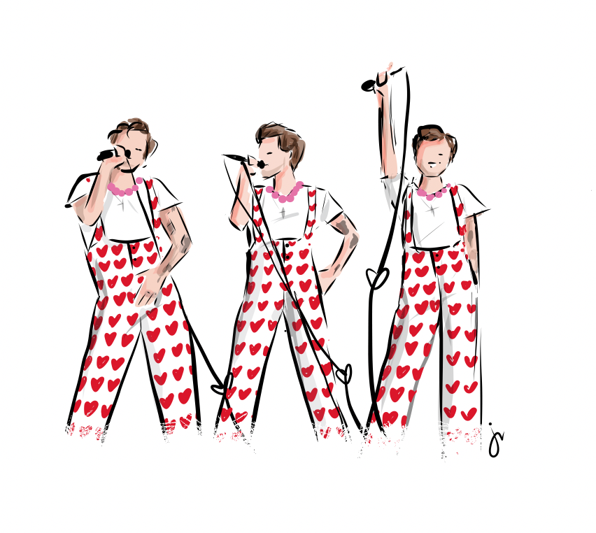 Harry Styles Heart Overalls Mug