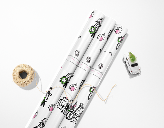 Holiday Black & White Gift Wrap Sheets